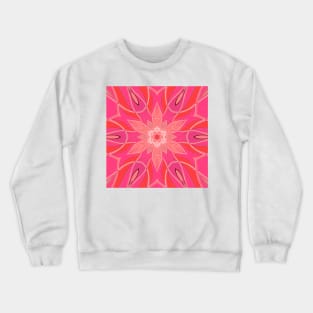 Cartoon Mandala Flower Pink Crewneck Sweatshirt